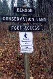 Benson Conservation Land Sign